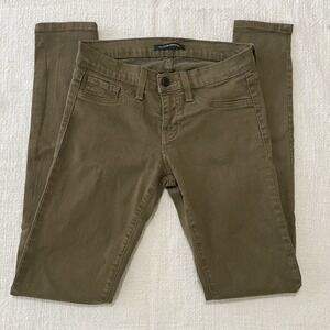 Flying Monkey Jeans Womens 26 Olive Green Skinny Low‎ Rise Denim Stretch Preppy